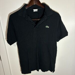 Lacoste Black Polo Shirt Size 4 Men’s Made in Peru Designed in France